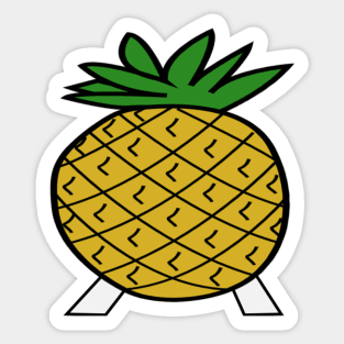 Small Spaceship Earth Pineapple Sticker